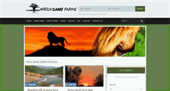 Desktop Screenshot of africagamefarms.com