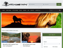 Tablet Screenshot of africagamefarms.com